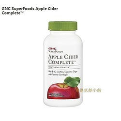 GNC健安喜苹果醋(完全配方)纤体片 90粒/瓶