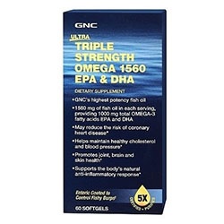 GNC 顶级三倍强效OMEGA 1560 (全球最高浓度)鱼油 60粒/瓶